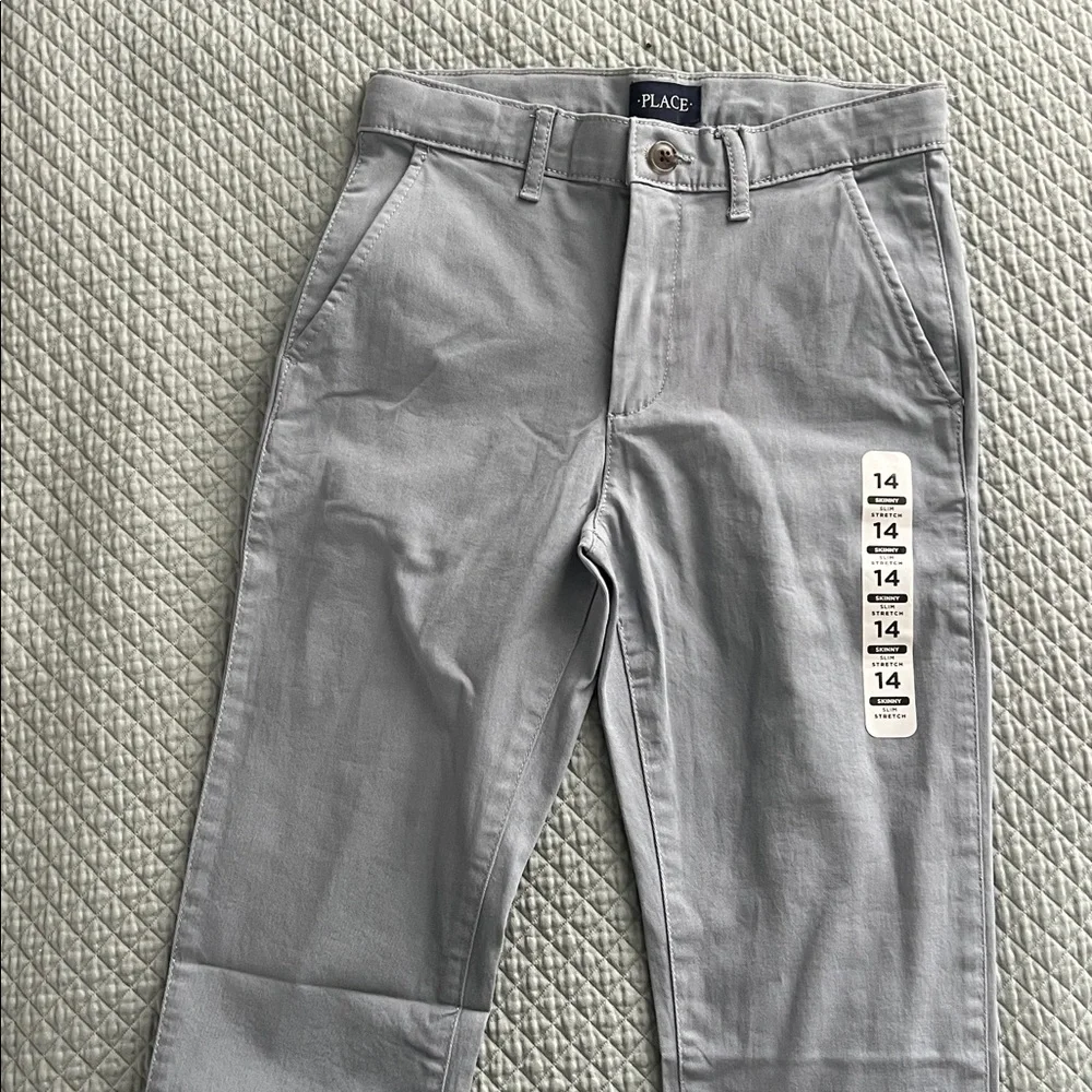 The Children’s Place Boys Uniform Stretch Skinny Chino Pants - Gray
